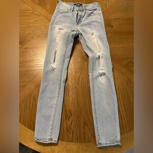 Aeropostale Light Blue Distressed Jeggings
